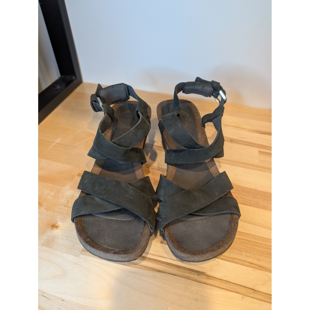 Teva Wedge Sandals Ankle Strap Criss Cross Casual Comfortable Shoes SZ 8 B1 - Picture 2 of 6